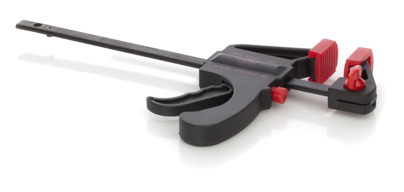 Microzwinge aus Kunststoff schwarz und rot