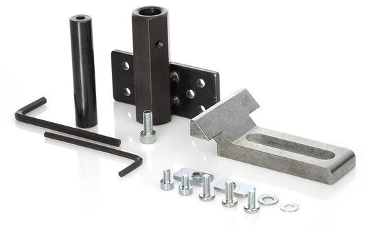 Drechselauflage und Halterung aus Metall mit Schrauben