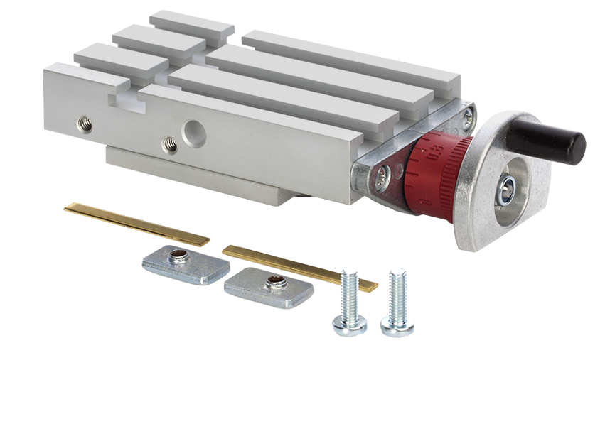 UNIMAT MetalLine Querschlitten aus Aluminium mit Schrauben