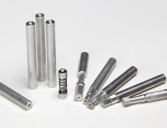 Rohlinge Rund aus Aluminium mit Modellen und einem Federelement