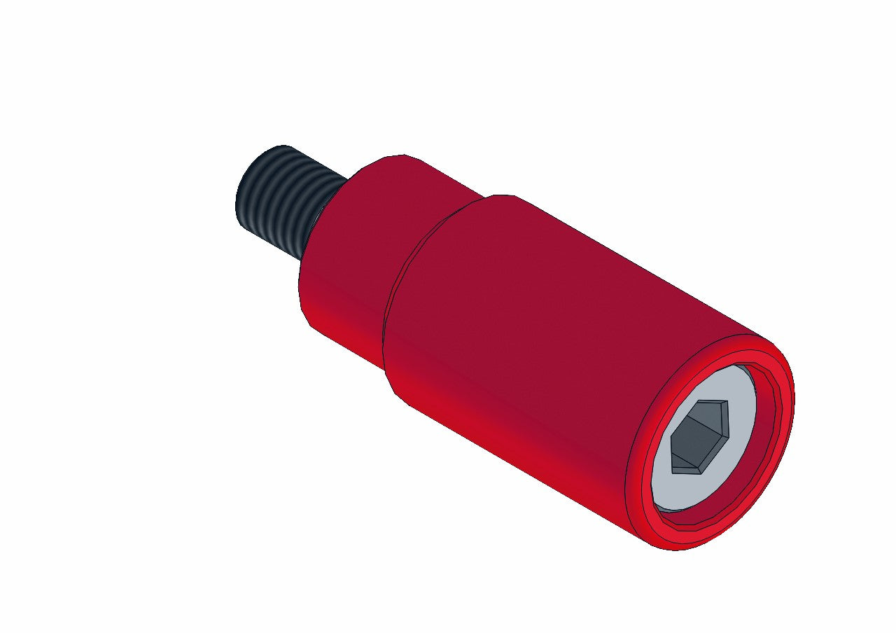 Handrad rot aus Metall