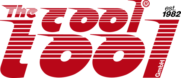 The cool tool Firmenlogo, Schrift rot