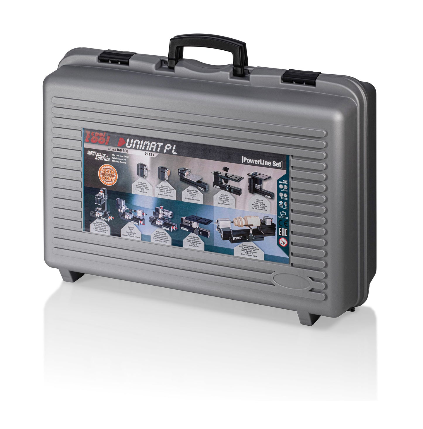 UNIMAT PowerLine Verpackung in Kunstoffkoffer mit schwarzen Griffen