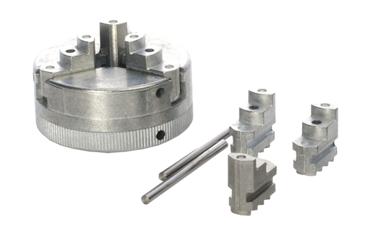 Dreibackenfutter aus Aluminium mit Ersatzbacken aus Metall