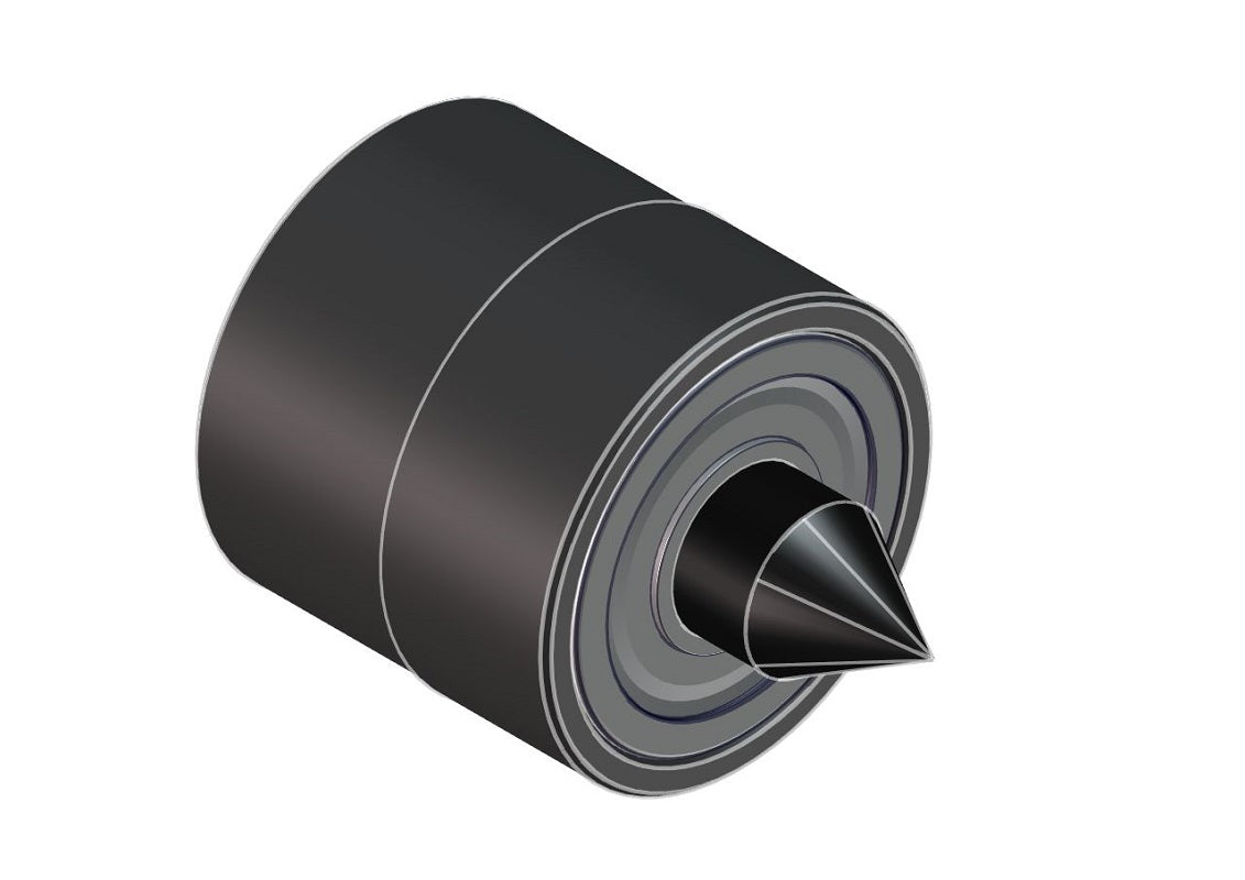Rollkorn aus Kunstoff schwarz