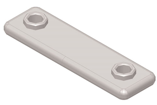Klemmplatte mit 2 Bohrungen aus Metall