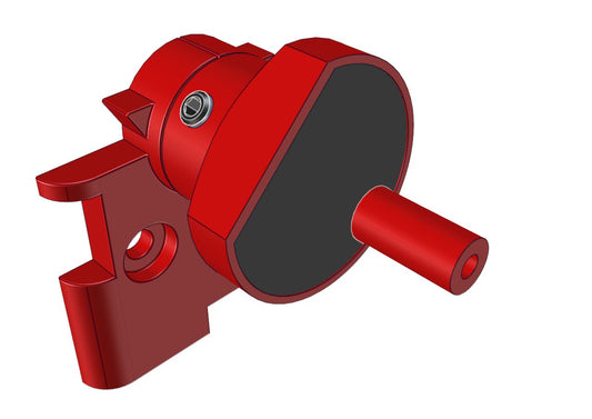 Handrad mit Befestigung aus Kunststoff rot