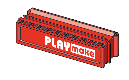 Maschinenbett für PLAYmake aus Kunststoff rot