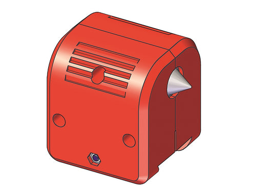 Reitstock für PLAYmake aus rotem Kunststoff