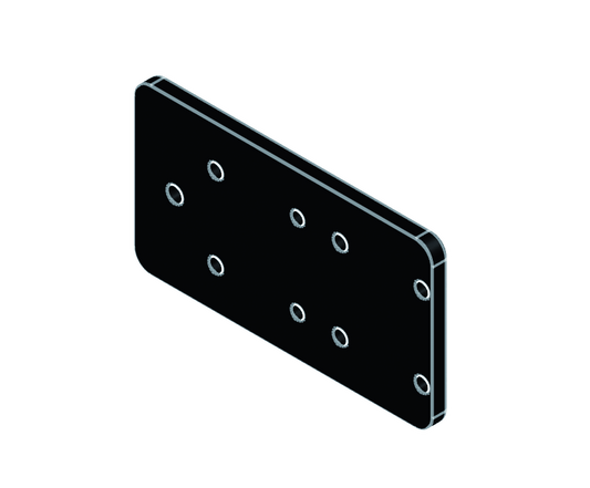 Verstärkungsplatte kurz aus Metall schwarz