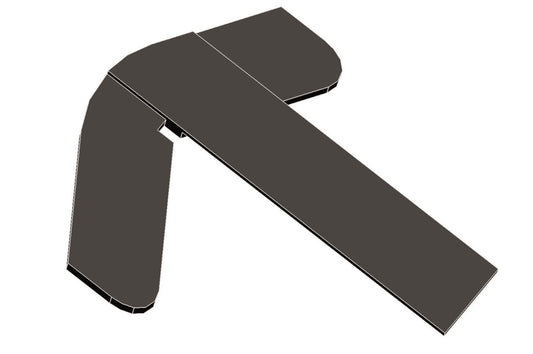 Zentrumsfinder aus Kunststoff schwarz